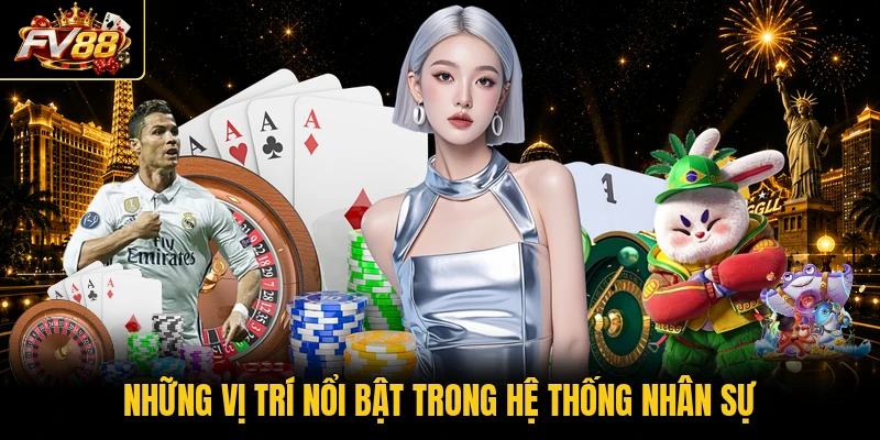 Những vị trí nổi bật trong hệ thống nhân sự