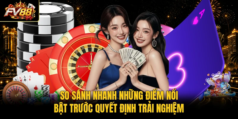 So sánh nhanh những điểm nổi bật trước quyết định trải nghiệm
